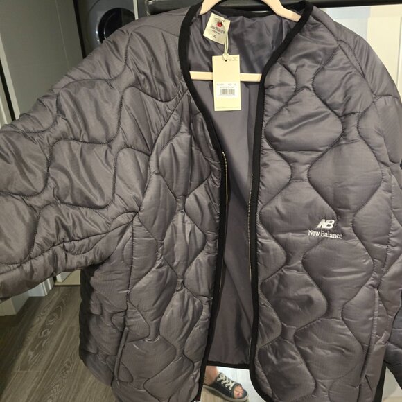 New Balance Made In USA Quilted Jacket XL Magnet Fall Athlesure Street wear Cozy - Picture 4 of 13